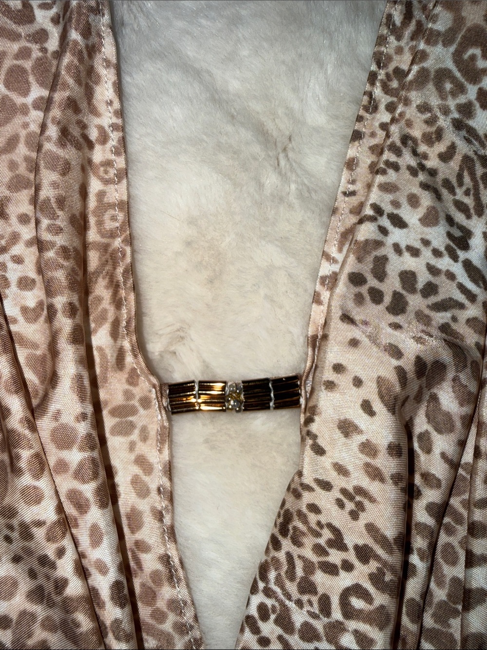 Victoria's Secret Very Sexy Beige Leopard Halter Cowl Neck Tank 2006 - Picture 3 of 9